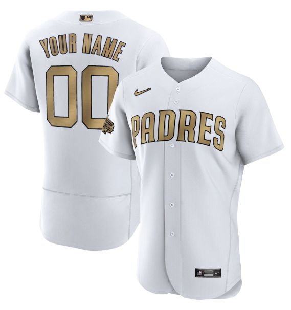 Men's San Diego Padres Active Player Custom 2022 All-Star White Flex Base Stitched MLB Jersey